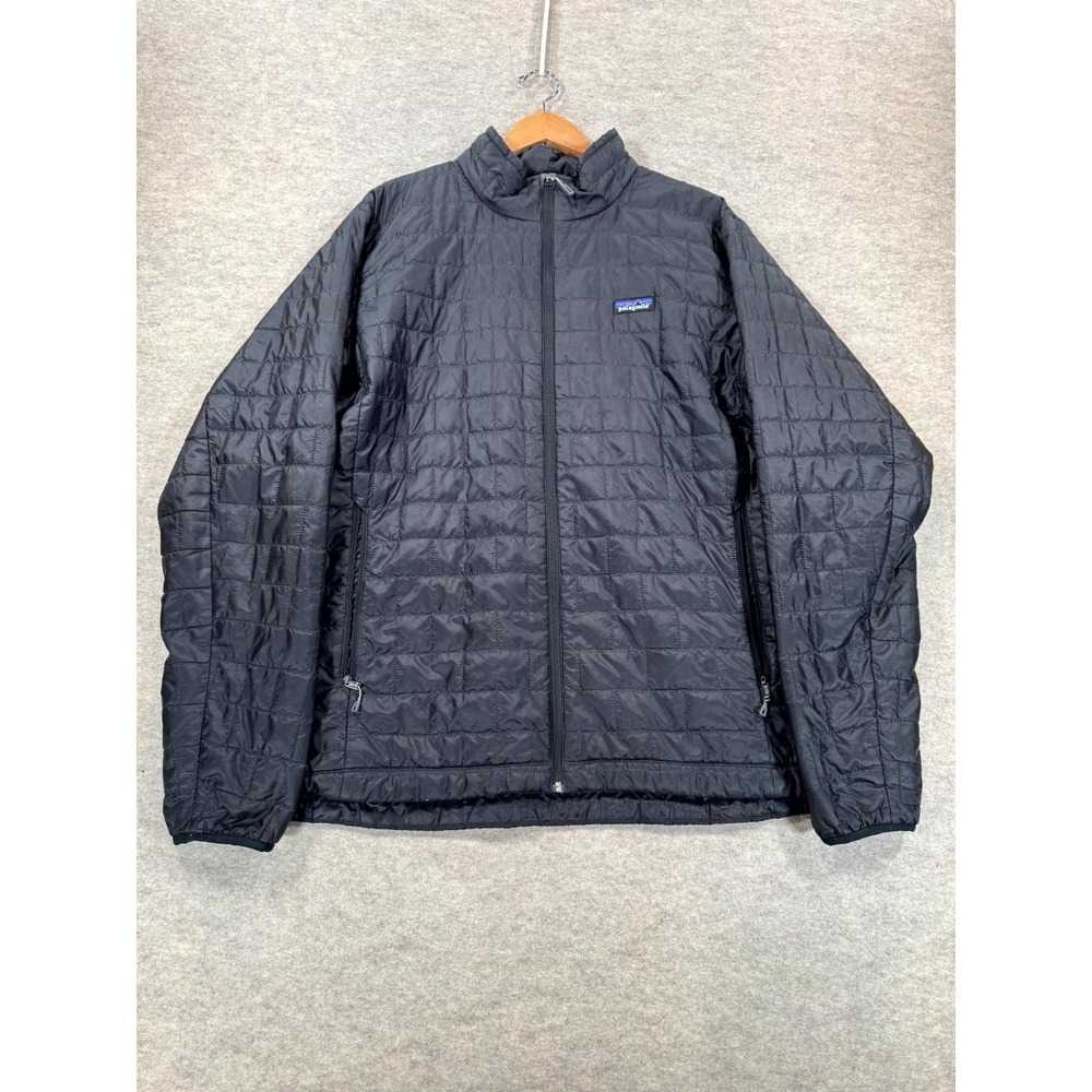 Patagonia Nano Puff Jacket Mens 2XL Black Quilted Long Sleeve Winter Full Zip